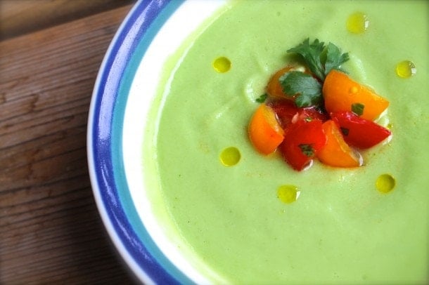 Chilled Cucumber Avocado Soup