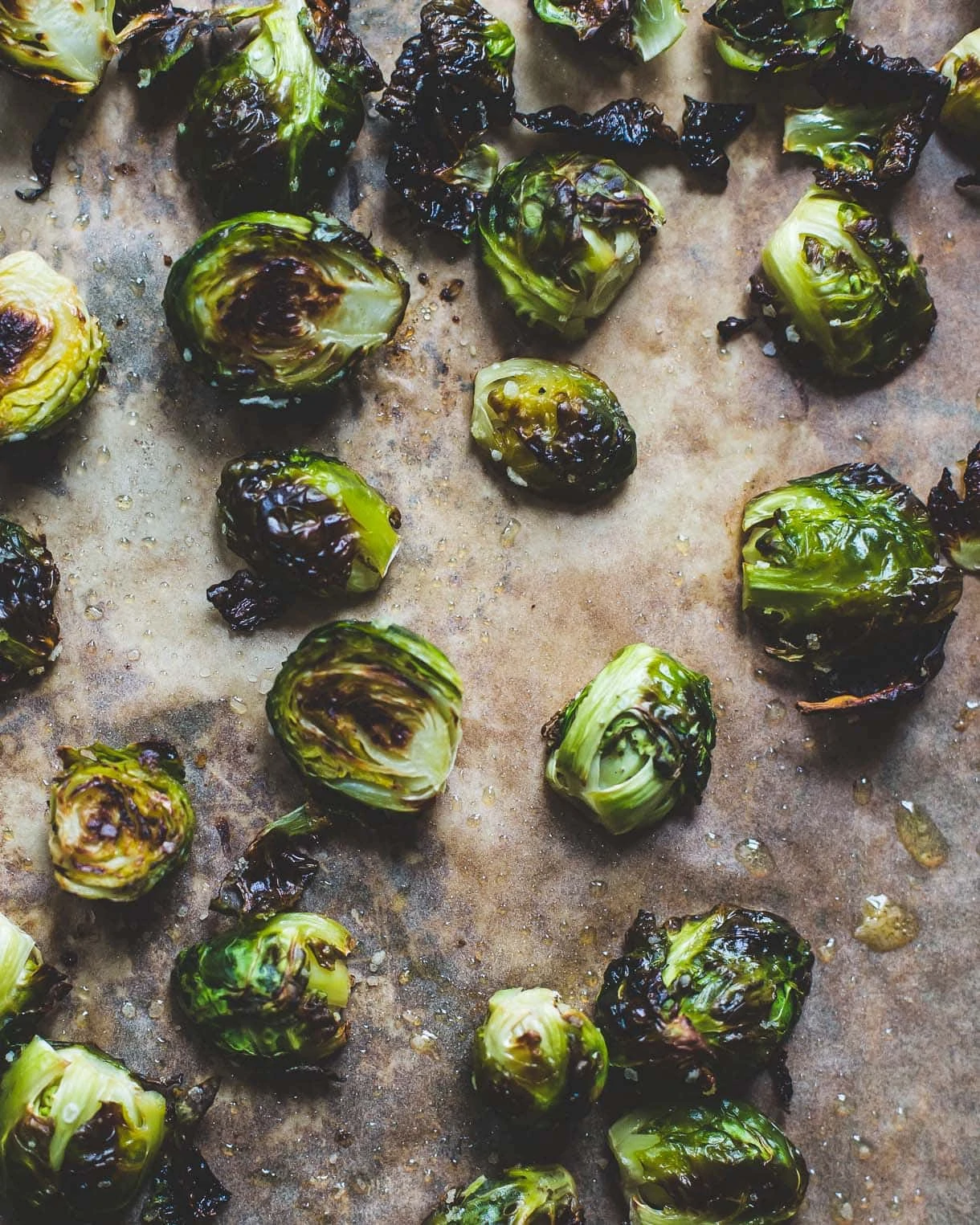 Roasted Brussels Sprouts with Tahini Sauce {paleo, vegan}