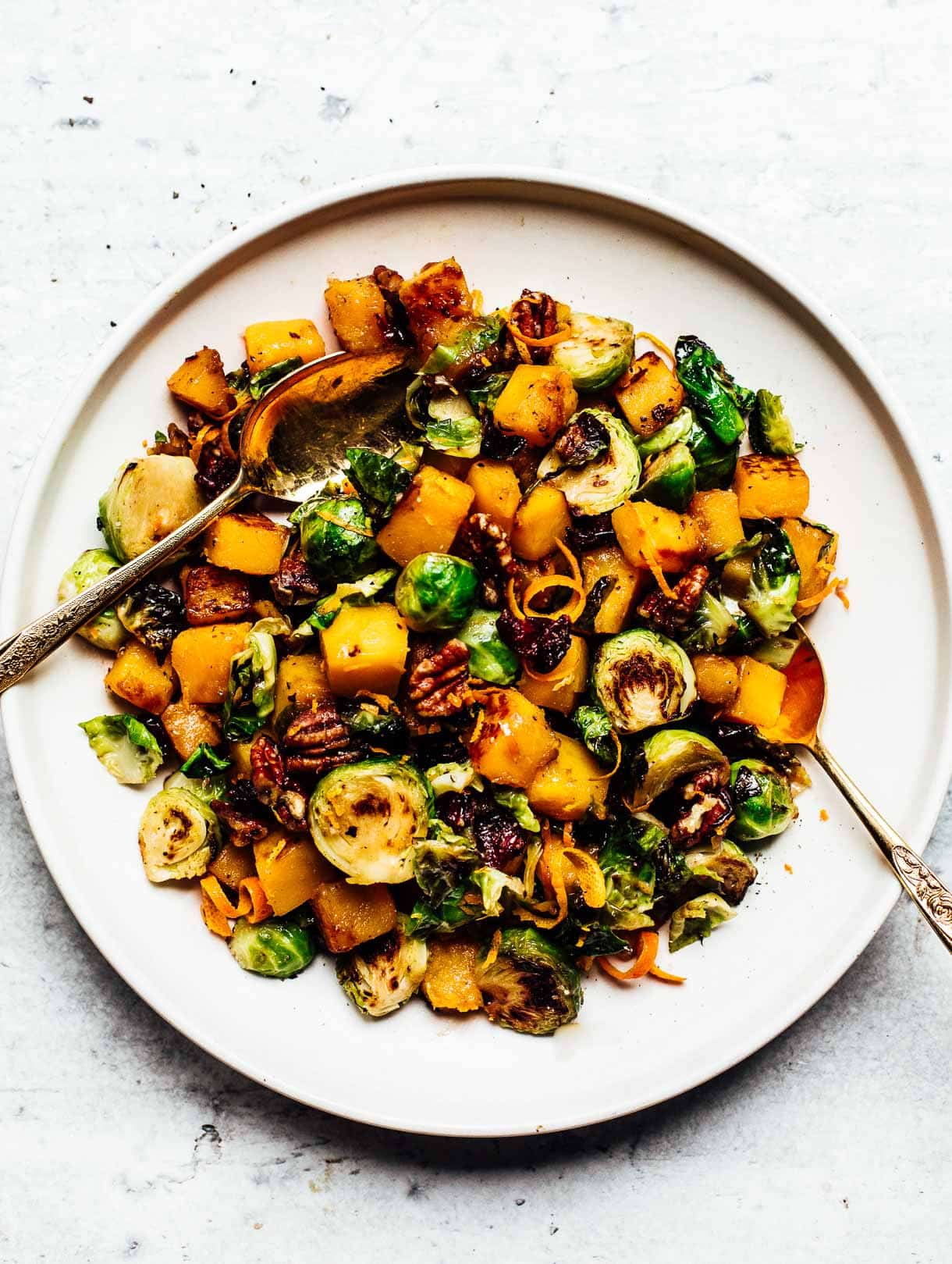 orange glazed butternut squash and butternut squash