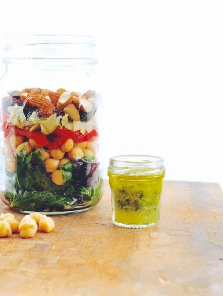 Greek Salad in Mason Jar - healthy eating on the go