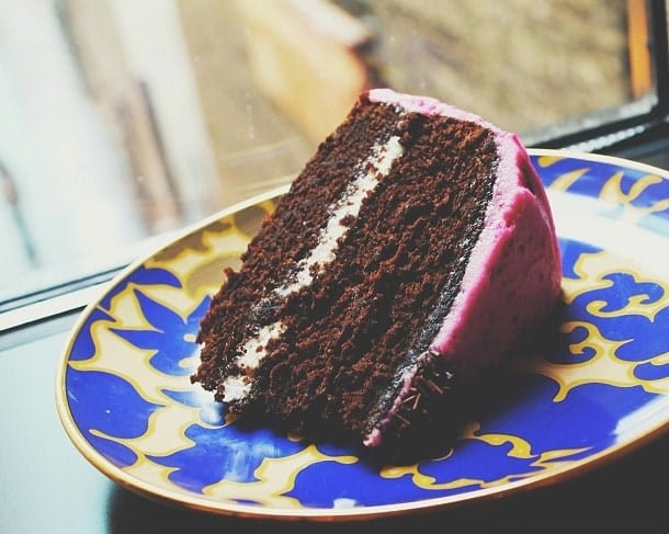 Chocolate Beet Cake With Naturally Dyed Buttercream Frosting