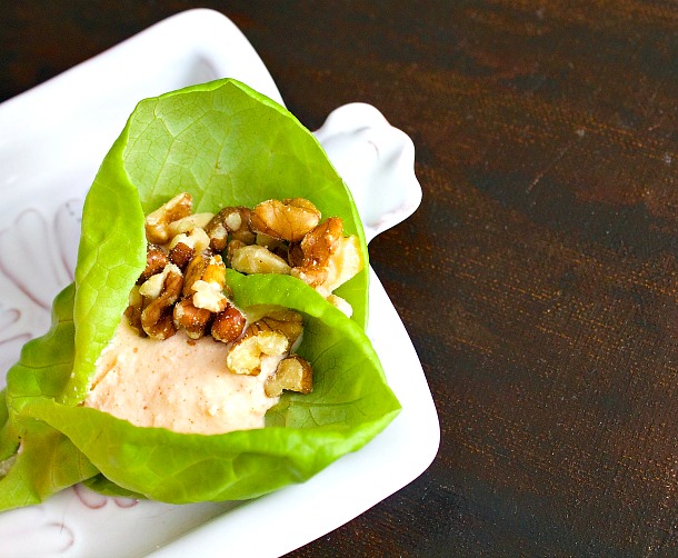 Whipped Ricotta & Walnuts in Lettuce Wraps