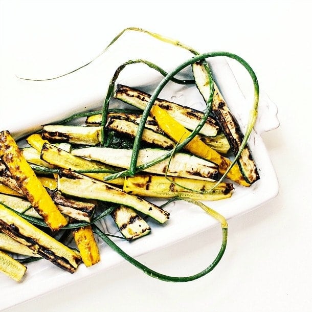 Grilled Summer Squash & Garlic Scapes | heartbeet kitchen