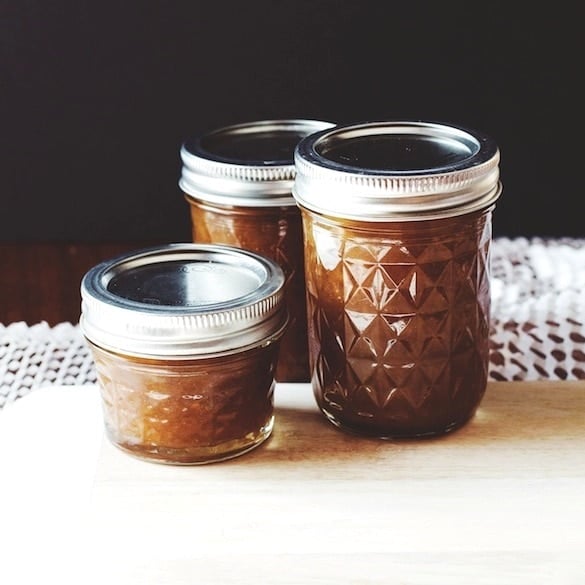 pear jam in ball canning jars
