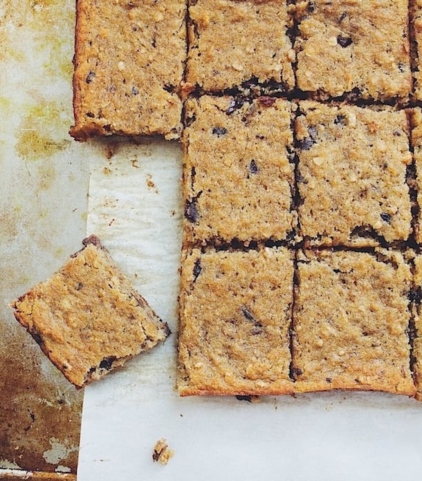 Chocolate Chip Coconut Flour Blondies | Heartbeet Kitchen