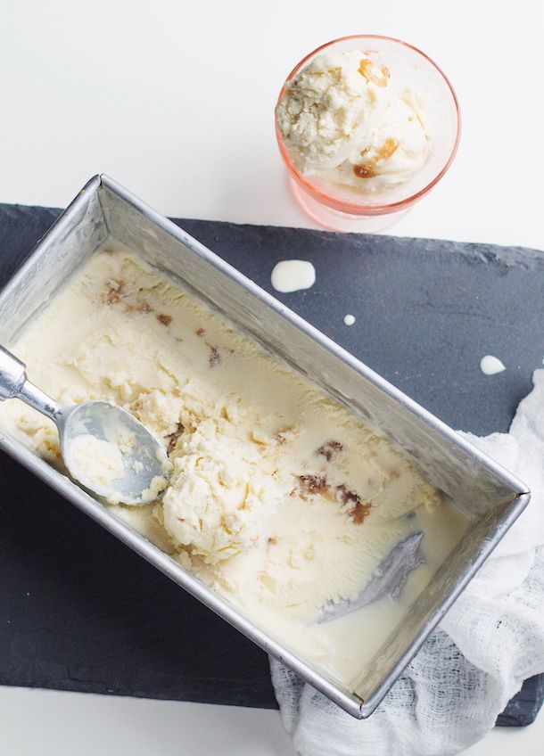 Olive Oil Ice Cream with Jam Swirl | heartbeet kitchen