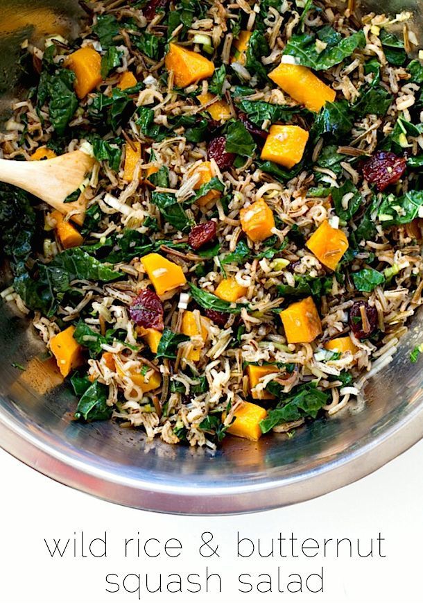 Vegan Wild Rice and Butternut Squash Salad with Maple Dressing