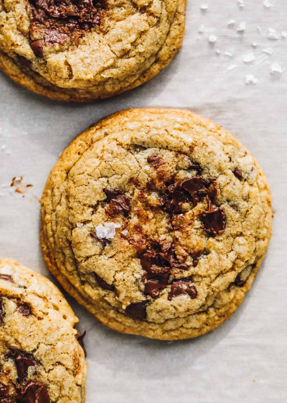 Best Gluten-Free Chocolate Chip Cookies on parchment paper
