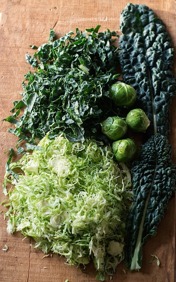 Shredded Brussels Sprouts & Kale