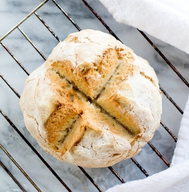 gluten-free on a cooling rack, on a marble board