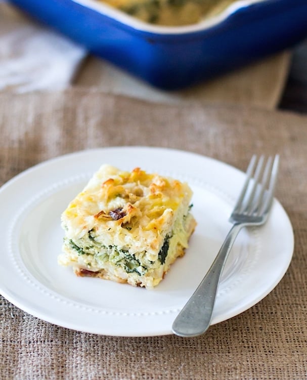 Layered Vegetarian Egg Bake | heartbeet kitchen