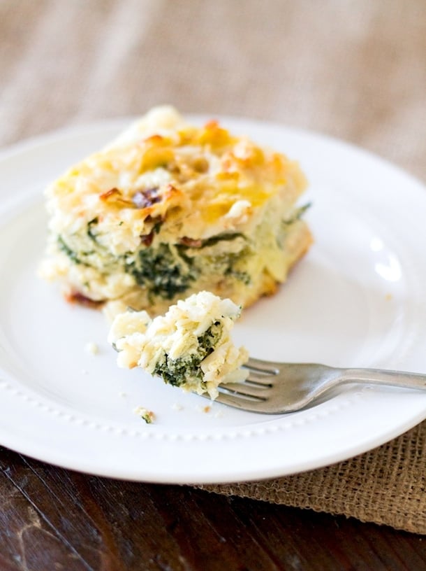 Layered Vegetarian Egg Bake (gluten-free) | heartbeet kitchen