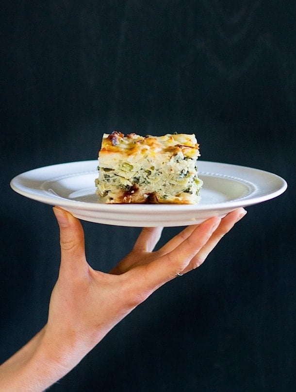 Layered Vegetarian Egg Bake | heartbeet kitchen