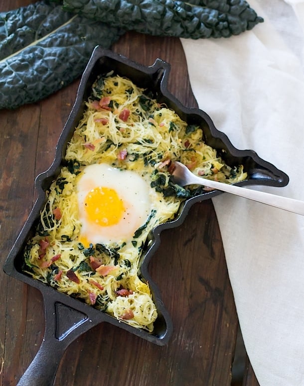 Spaghetti Squash Hash with Bacon & Kale | heartbeet kitchen