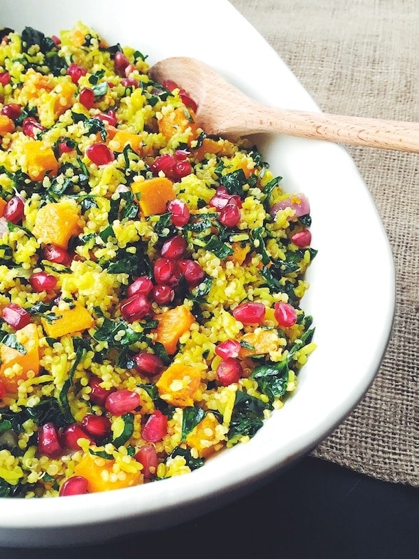 Winter Curry Pilaf with Butternut Squash & Pomegranates | heartbeet kitchen