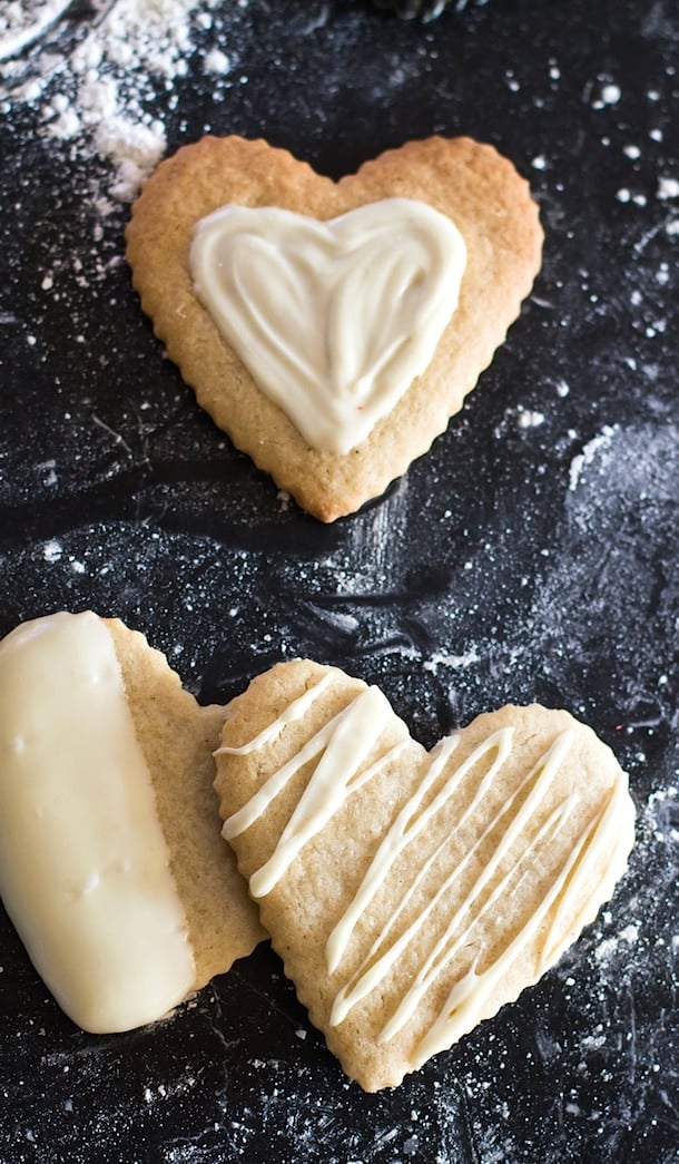 Gluten-Free Cut-Out Sugar Cookies | with simple white chocolate glaze