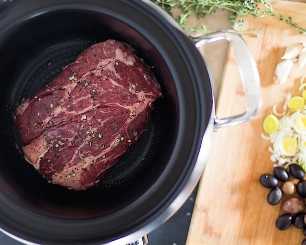 Easy Slow-Cooker Beef Roast ~ one pot meal, with carrot mash