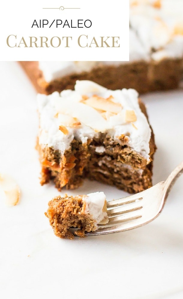 Carrot Cake with Whipped Coconut Frosting {AIP, Paleo}