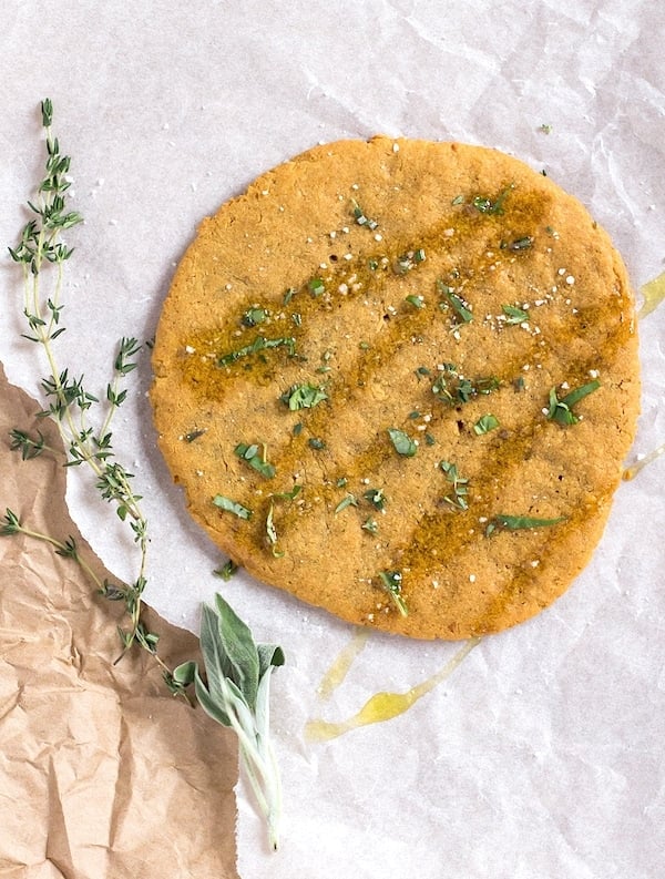 Easiest AIP Flatbread (just 4 ingredients, vegan & coconut free)