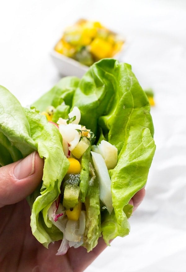 20 Minute Fish Taco Lettuce Wraps! {paleo, AIP}