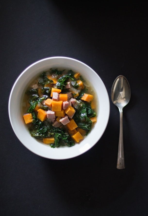 Sweet Potato, Ham & Kale Soup with Rosemary | simple & nourishing (paleo, AIP)