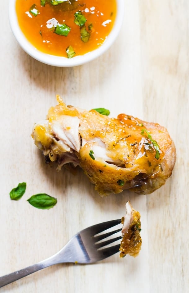 Sticky Apricot Basil Chicken via heartbeet kitchen blog