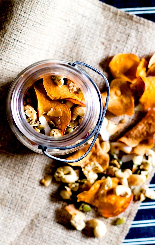 Coconutty Cashew Cluster & Sweet Potato Chip Snack Mix {paleo}