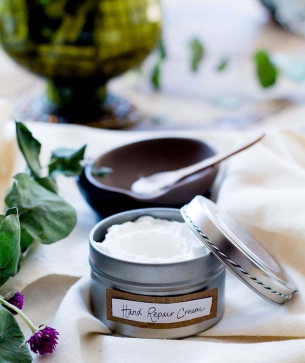 DIY Hand Repair Cream (uses eucalyptus & lemongrass essential oils. just 4 ingredients, natural skincare)