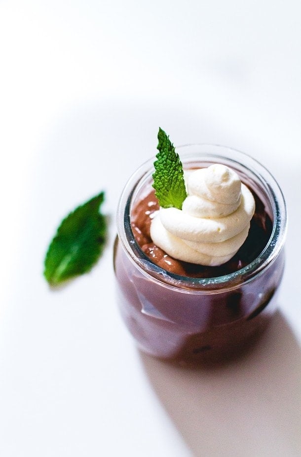 Mint Chocolate Pots de Creme (eggless) - thickened with grassfed collagen