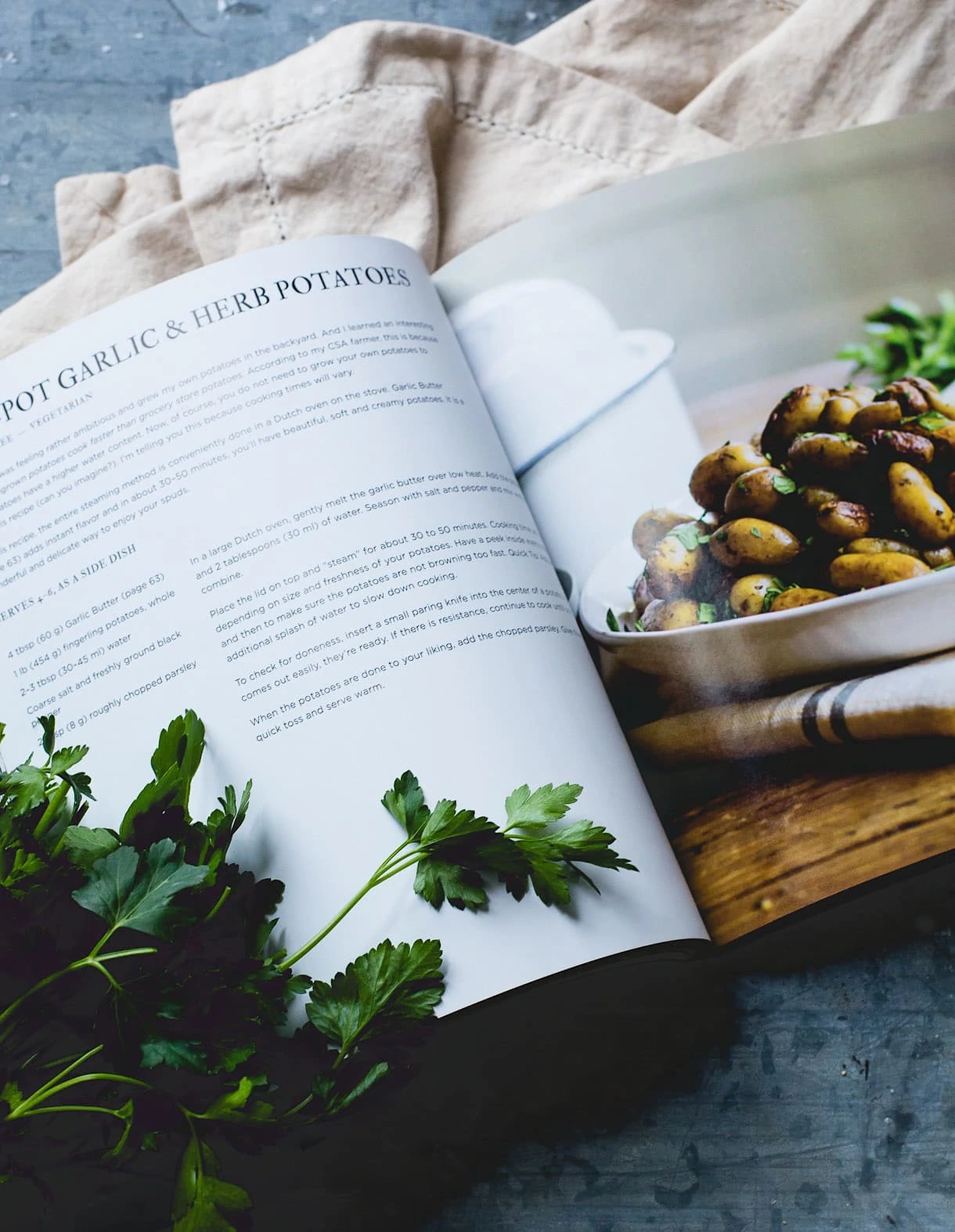 Garlic Butter Fingerling Potatoes from The Clever Cookbook