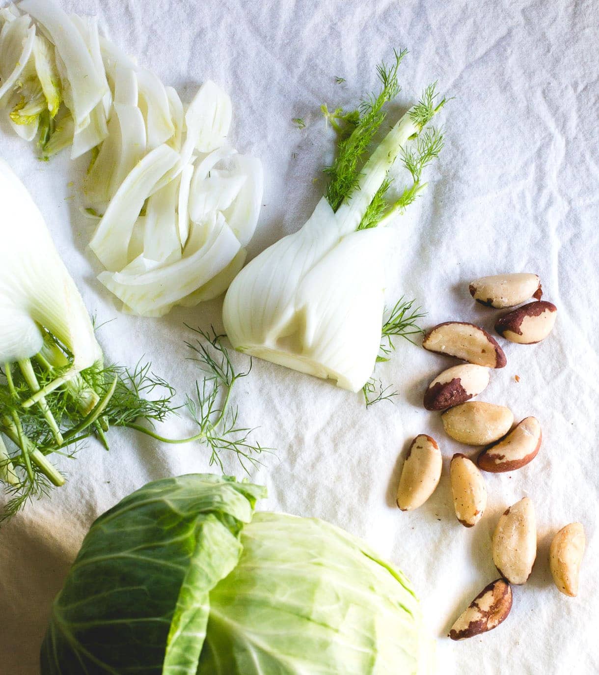 Cabbage Fennel Soup with Brazil Nuts