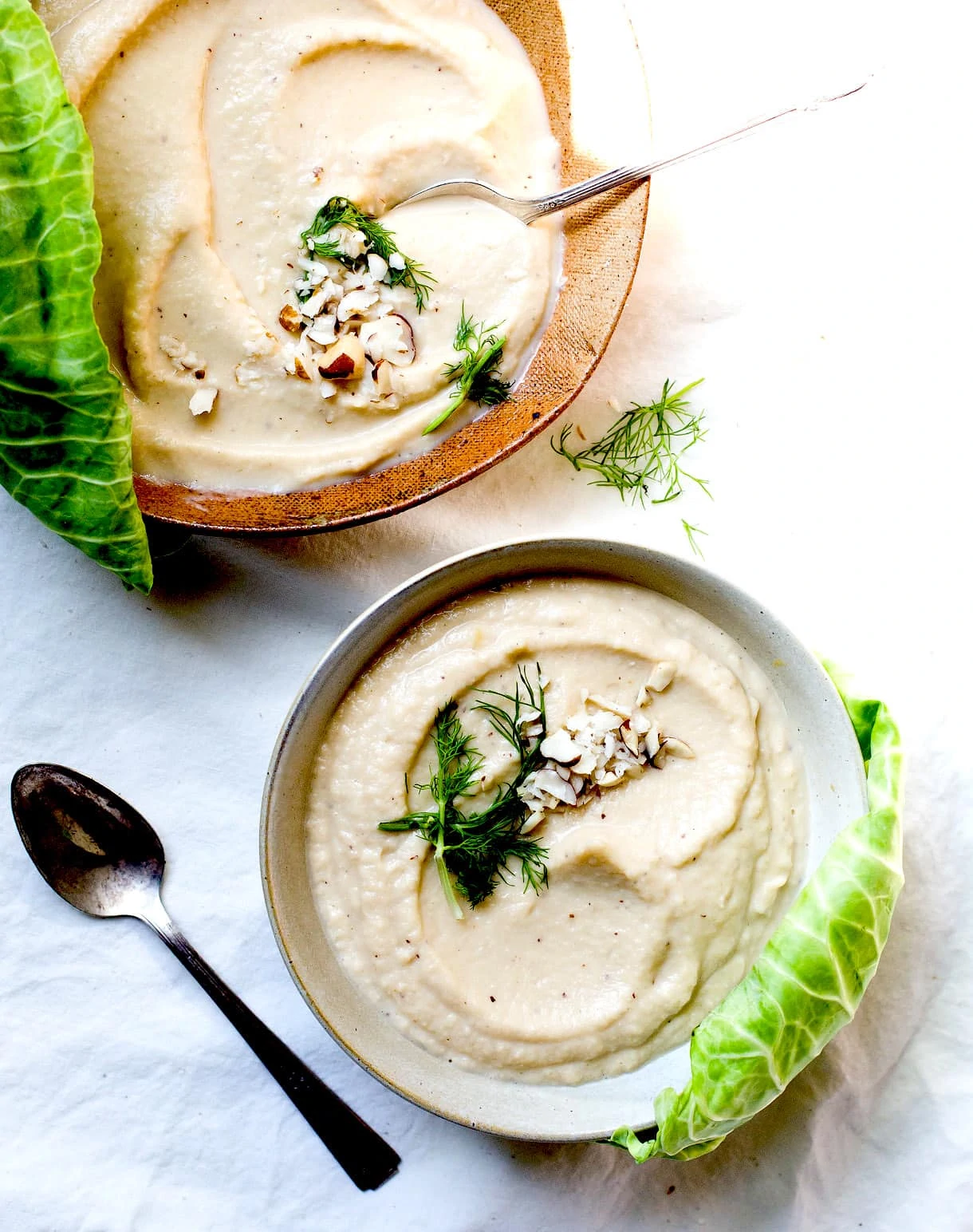 Nutty Cabbage Fennel Soup {almost vegan}