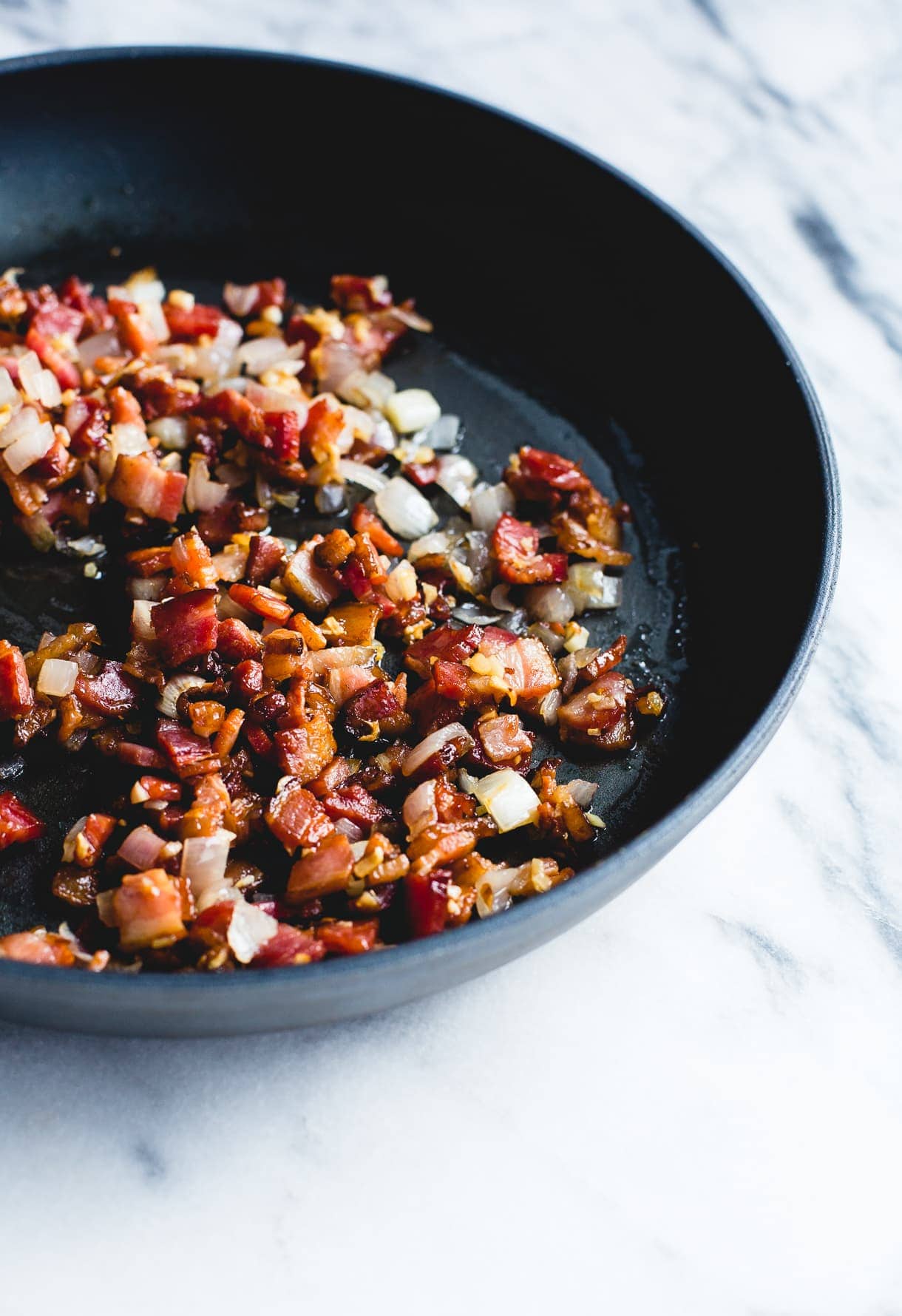 Roasted Broccoli and Lemony White Beans with Bacon {via heartbeet kitchen}