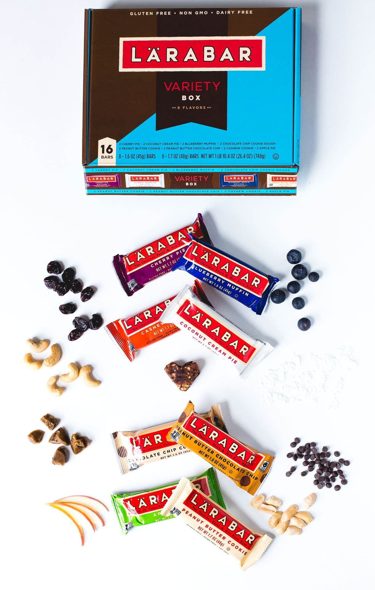 Larabars! Amazing on-the-go snack. Made with all real food ingredients, always gluten-free. 