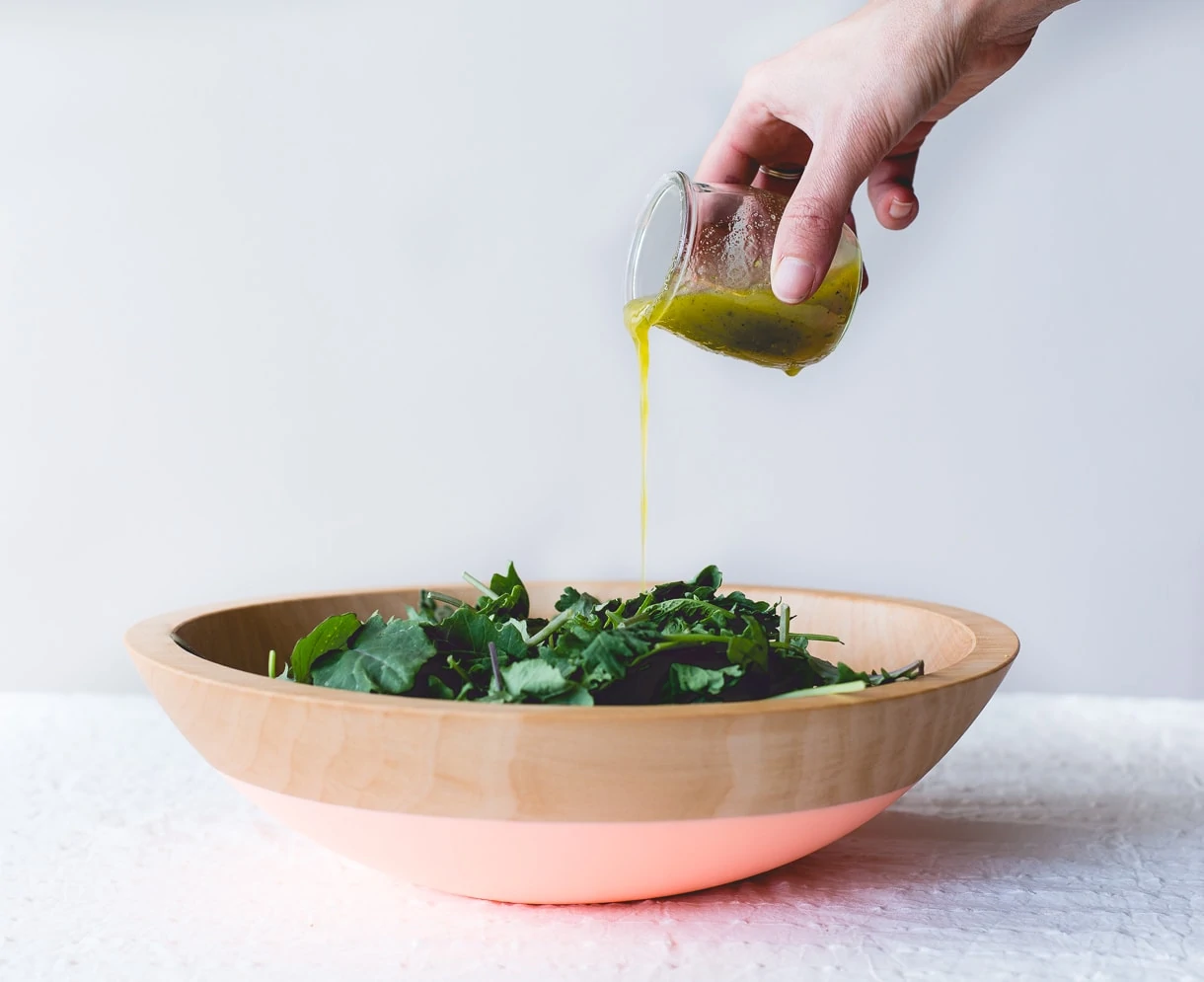 Unassuming Baby Kale Salad with Shallot Vinaigrette {paleo, vegan}