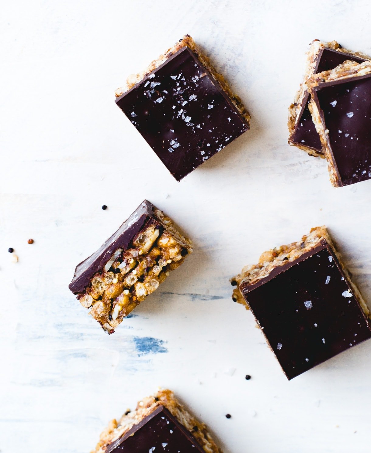 Salty Date Caramel Scotcheroos {vegan, gluten-free}