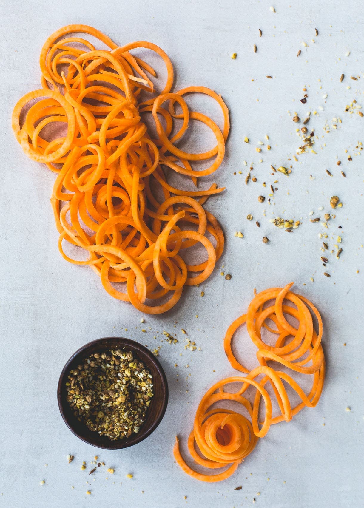 Two Egg Omelette with Zatar Sweet Potato Noodles {paleo}