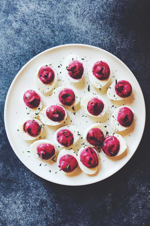 Beet Deviled Eggs Recipe Heartbeet Kitchen