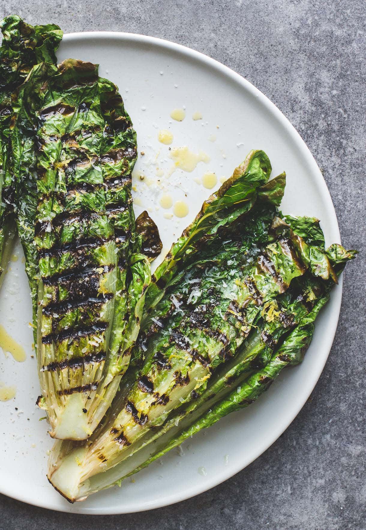 How to Grill Lettuce {video} + Simple Italian Grilled Romaine Salad Recipe