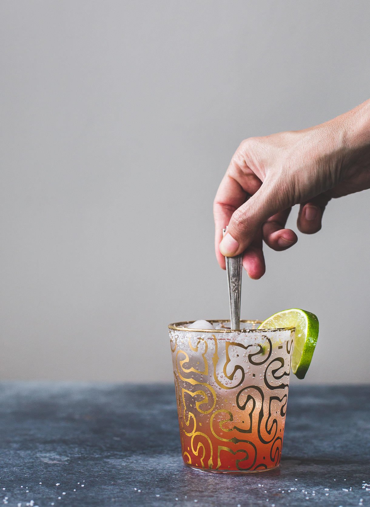 salty watermelon shrub elixir {sweetened with maple}