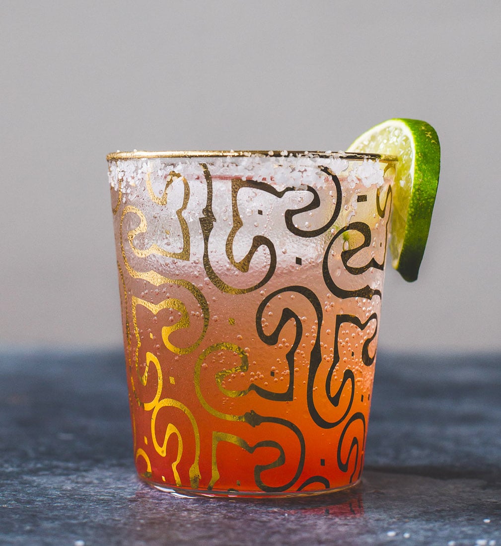 watermelon shrub in a glass