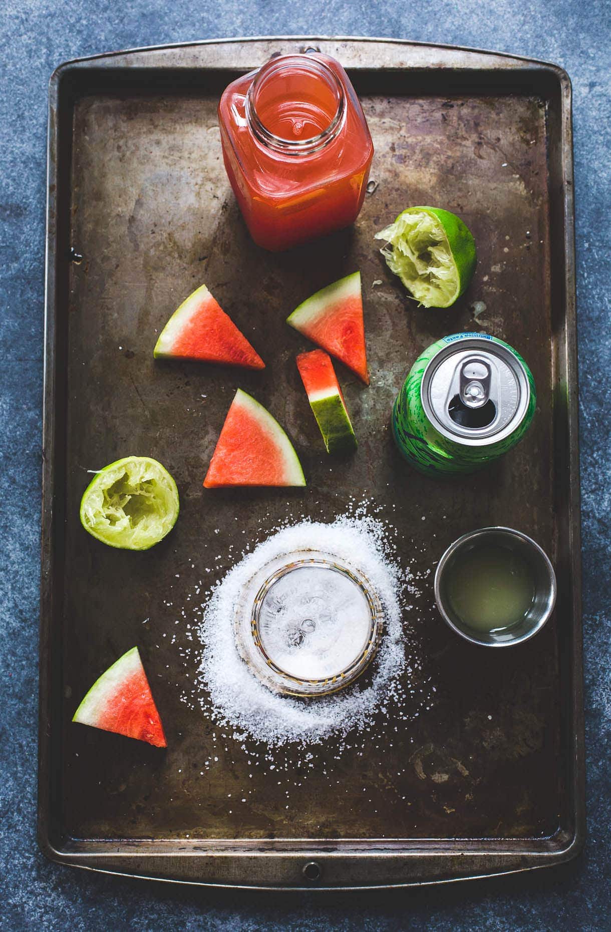 salty watermelon shrub elixir {sweetened with maple}