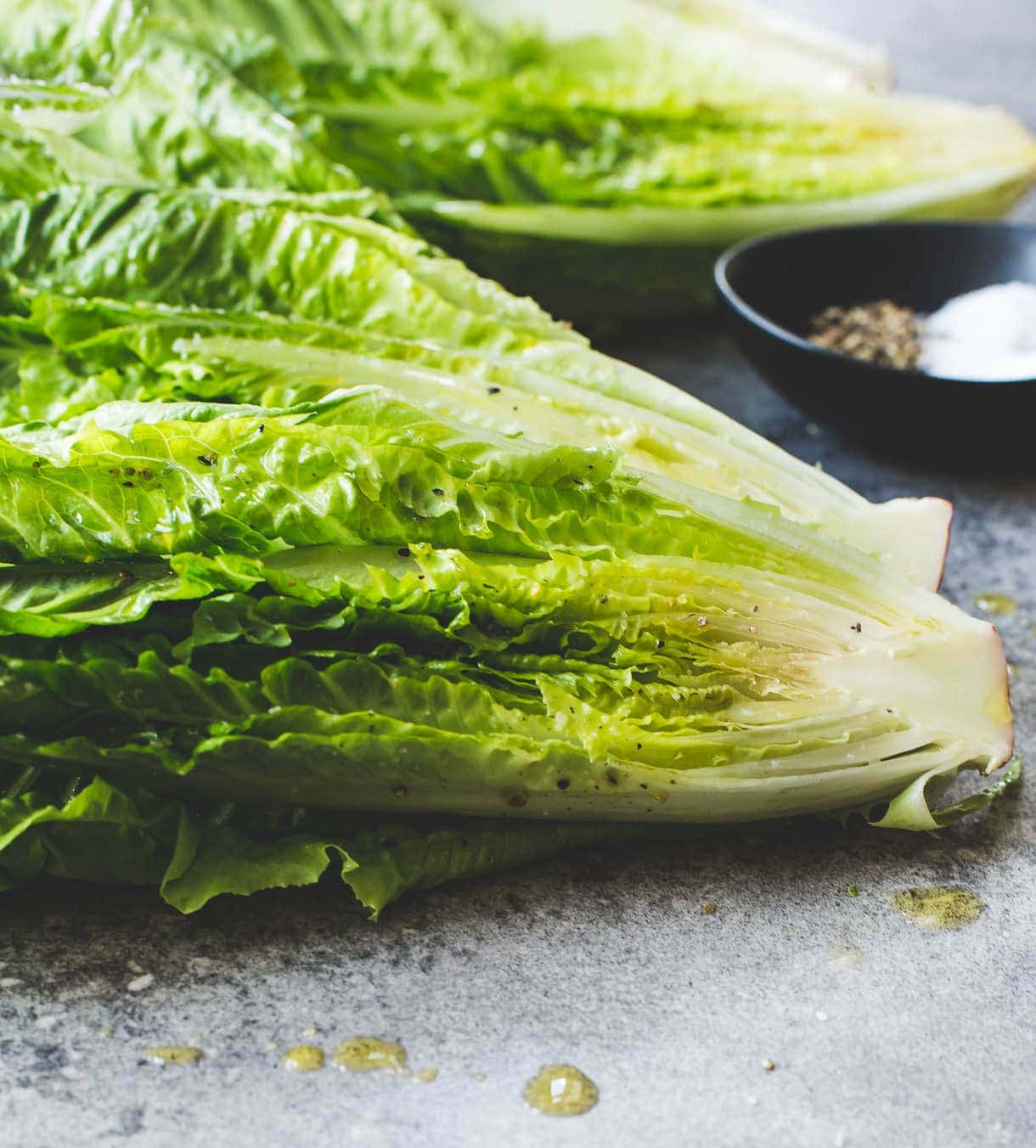 Grilled Romaine Lettuce Salad ~ easy vegetarian grilling recipe with how to video 