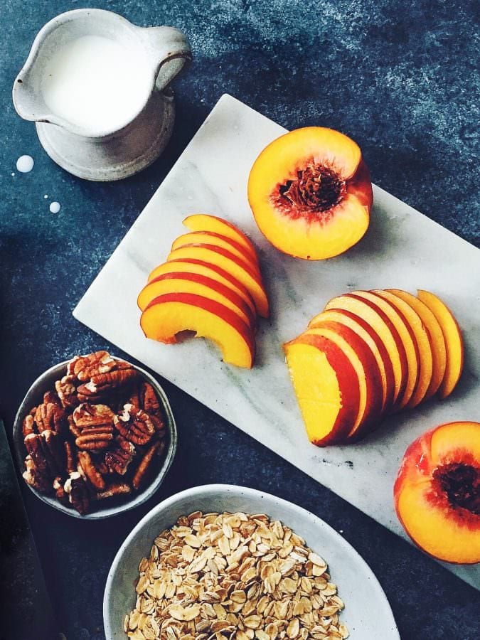 Peach Baked Muesli Heartbeet Kitchen
