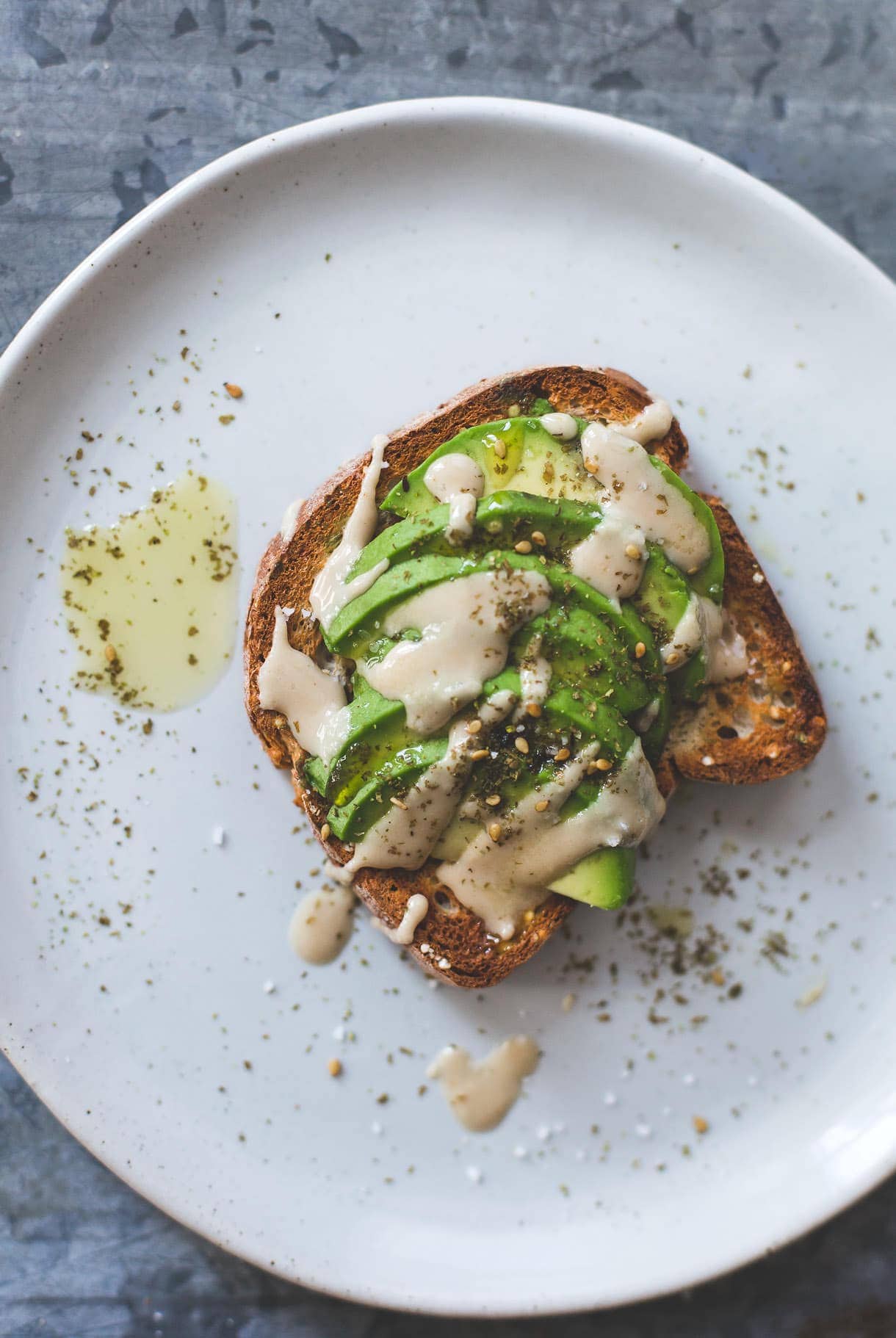 Tahini Avocado Toast {with za'atar spices}