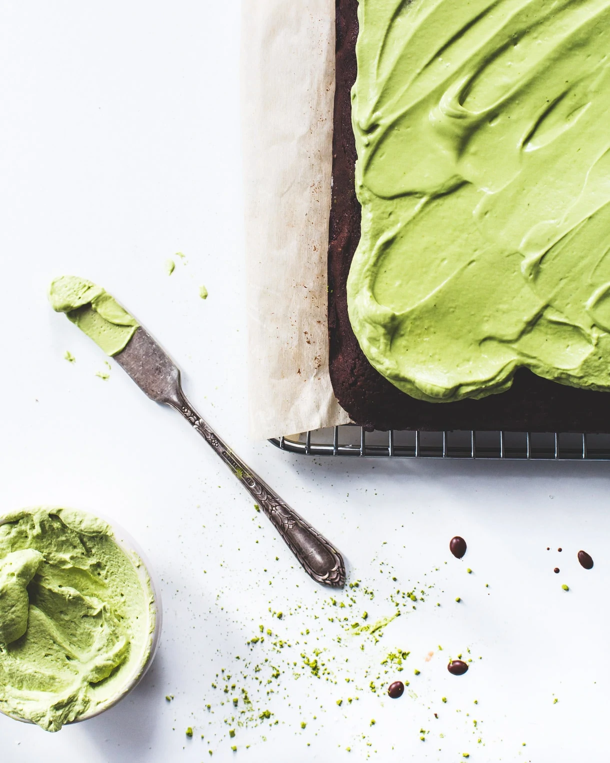 Homemade Gluten Free Brownie Recipe with Matcha Frosting