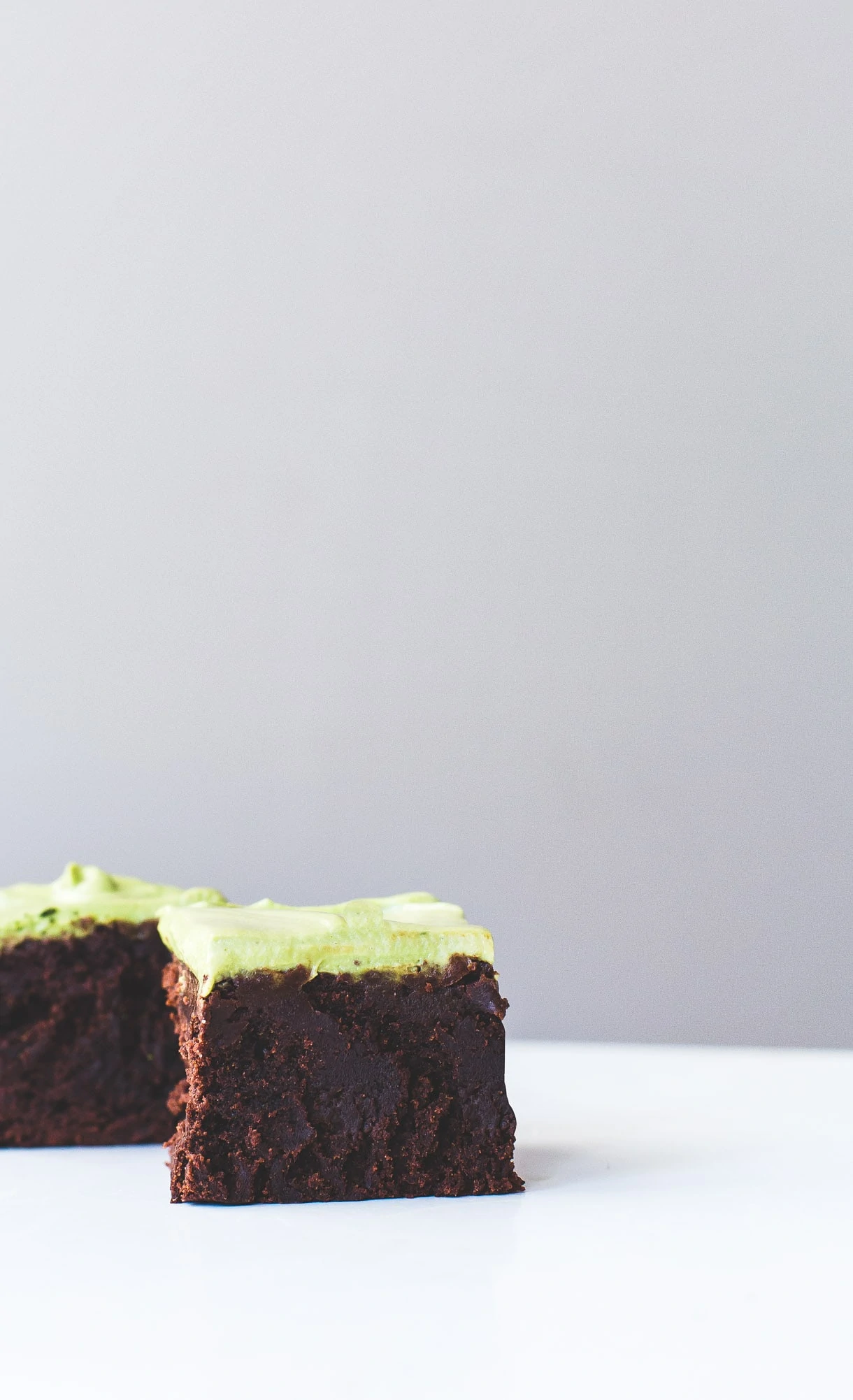 Dark Cocoa Brownies with Matcha Frosting {gluten-free}
