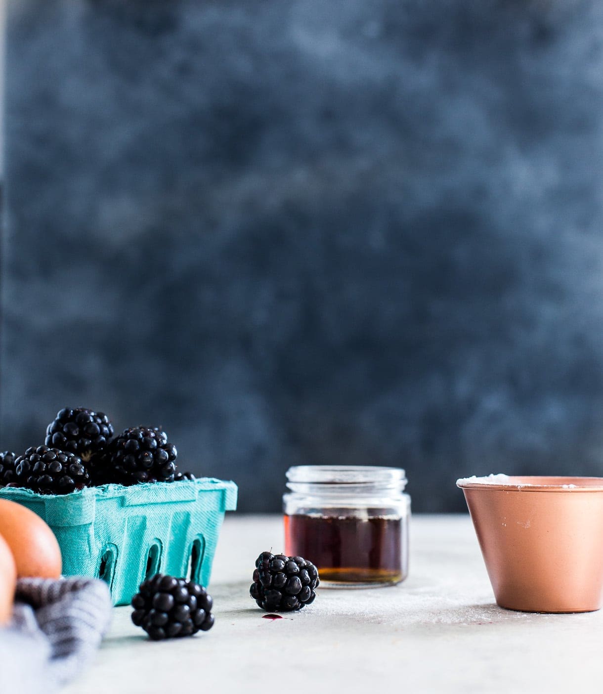 Blackberry Baked Custard {a cross between a pudding and claufoutis}