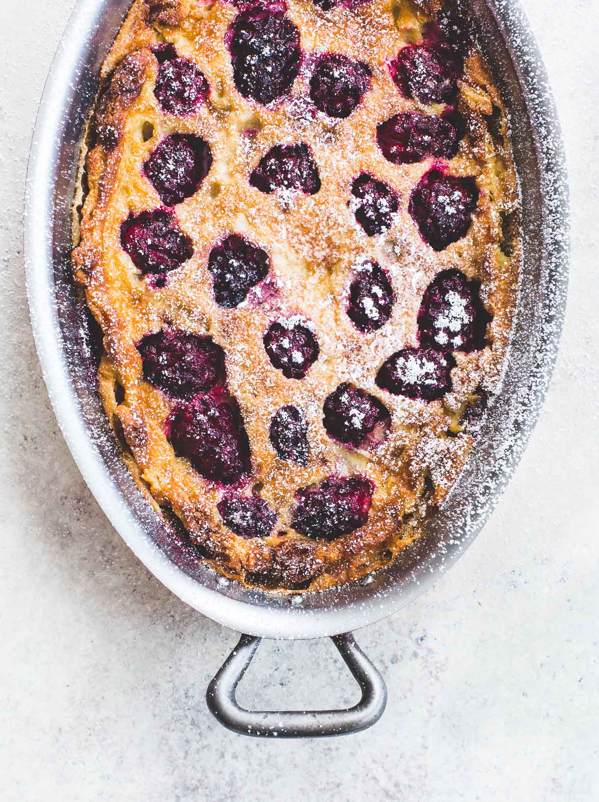 Blackberry Baked Custard