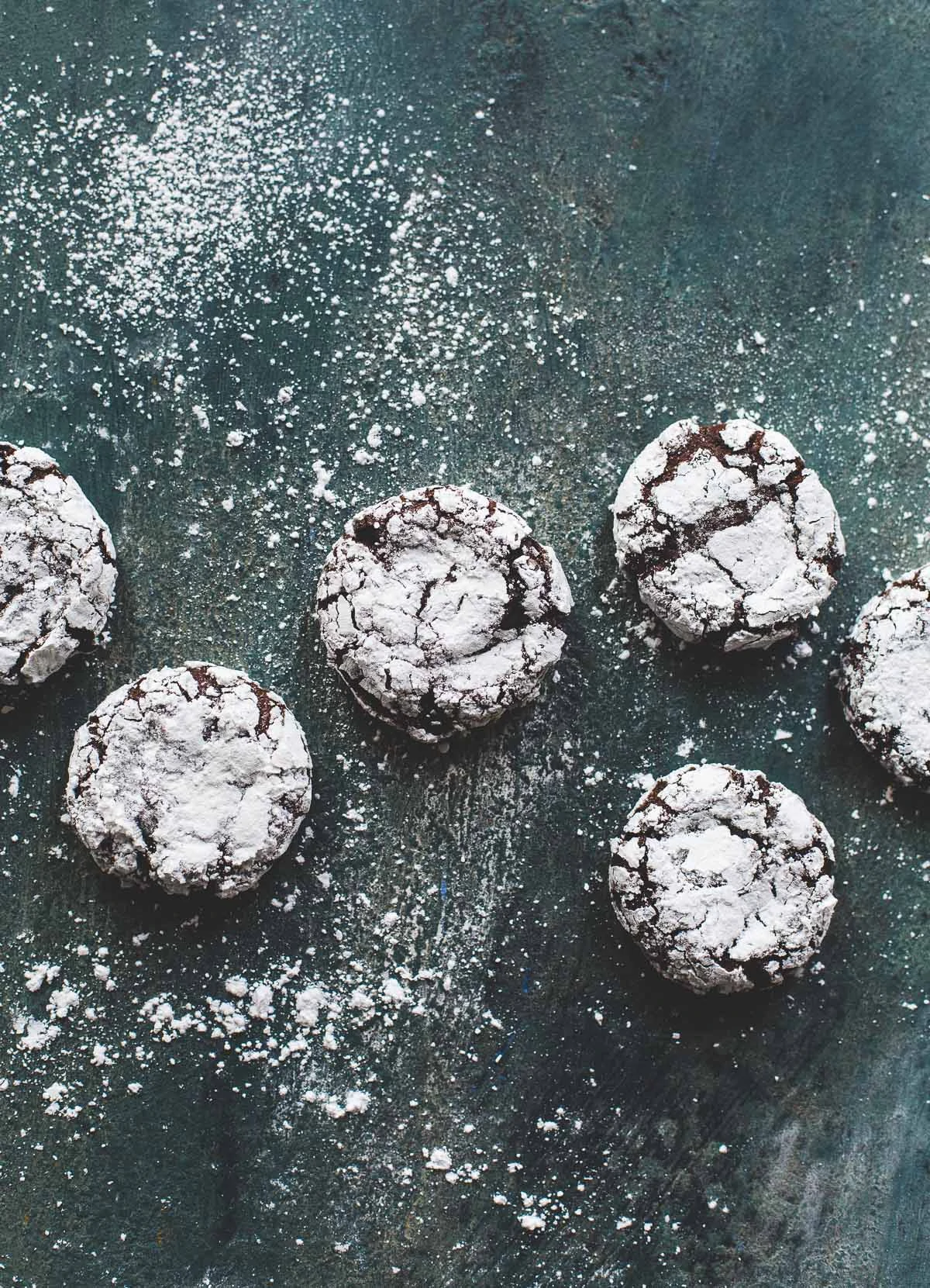 Fudgy Peppermint Chocolate Crinkle Cookies {made with teff flour, gluten-free, gum-free}